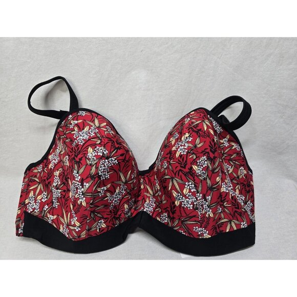 Curvy Kate Maya Bandeau Bikini Top - Red Print Size 36J- NEW WITH TAGS - Picture 10 of 10